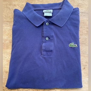 Lacoste Men’s Euro 7/US XL‎ Purple 100% Cotton Pique Knit Short Sleeve Shirt